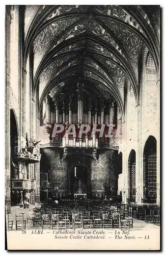 Cartes postales Orgue Albi Cathedrale Sainte Cecile La nef