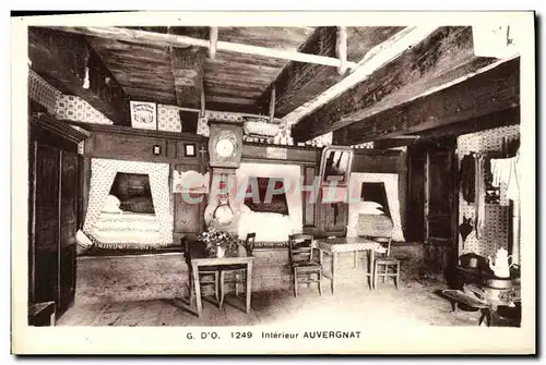Cartes postales Folklore Auvergne Interieur Auvergnat