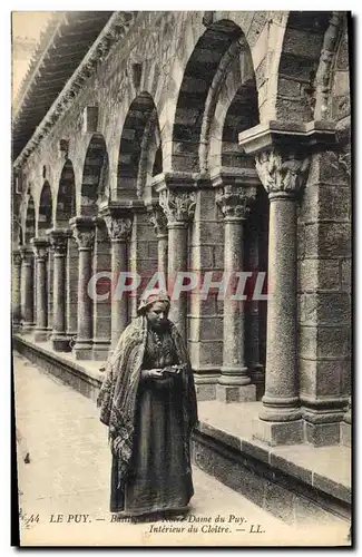 Ansichtskarte AK Folklore Auvergne Le Puy Basilique de Notre Dame du Puy Interieur du cloitre