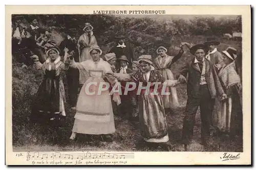 Ansichtskarte AK Folklore Auvergne La Bourree