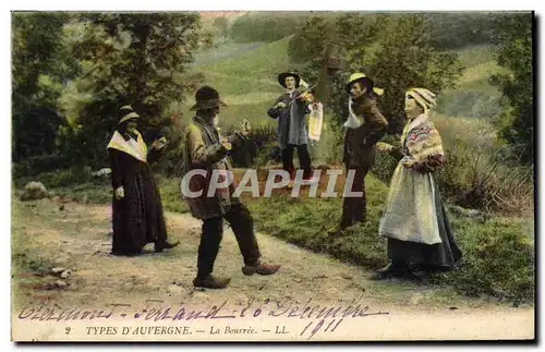 Cartes postales Folklore Auvergne La Bourree