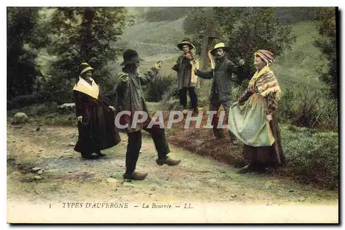 Ansichtskarte AK Folklore Auvergne La Bourree