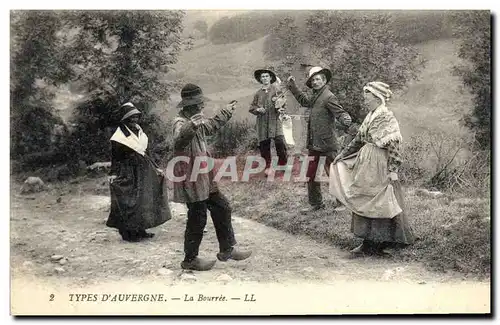 Ansichtskarte AK Folklore Auvergne La Bourree