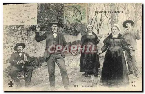 Ansichtskarte AK Folklore Auvergne La Bourree