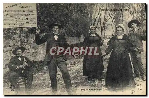 Ansichtskarte AK Folklore Auvergne La Bourree