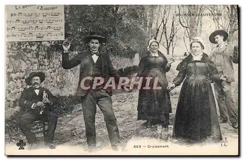 Ansichtskarte AK Folklore Auvergne La Bourree