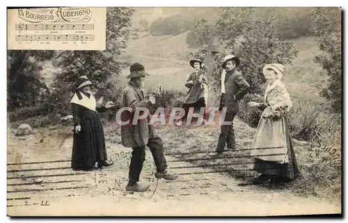 Cartes postales Folklore Auvergne La Bourree