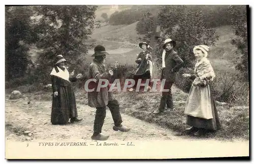 Cartes postales Folklore Auvergne La Bourree