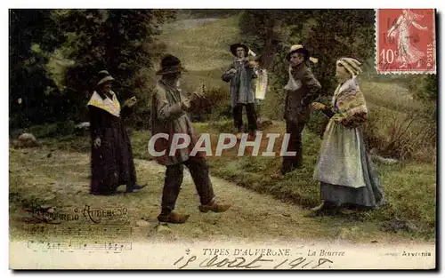 Cartes postales Folklore Auvergne La Bourree
