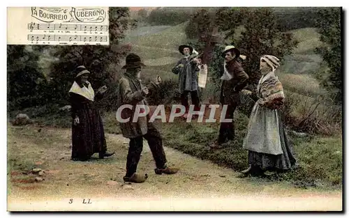 Cartes postales Folklore Auvergne La Bourree