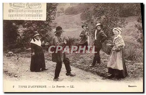 Cartes postales Folklore Auvergne La Bourree