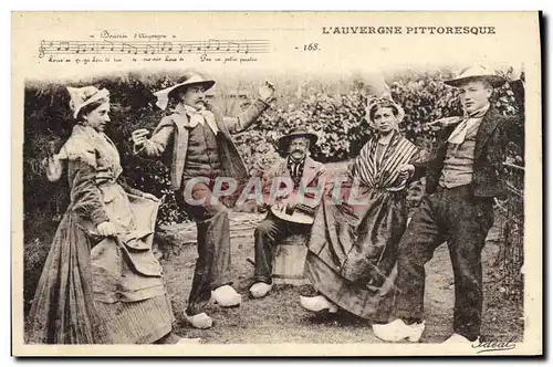 Ansichtskarte AK Folklore Auvergne La Bourree