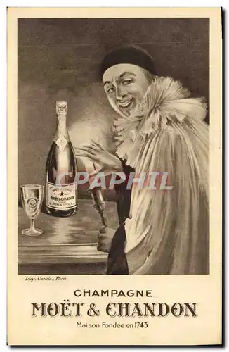 Cartes postales Folklore Vin Vignoble Vendanges Champagne Moet et Chandon Pierrot