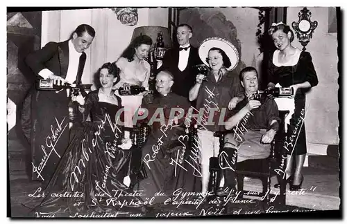 Cartes postales moderne Publicite Les artistes du Theatre du Gymnase J&#39y suis j&#39y reste St Raphael Noel TOP