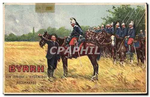 Cartes postales Publicite Byrrh Un renseignement