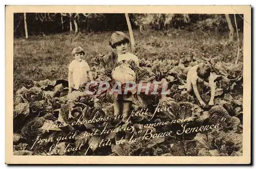 Cartes postales Publicite Bonne Semence Enfants