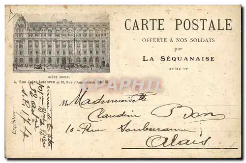 Cartes postales Publicite La Sequanaise