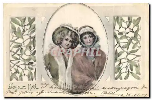 Cartes postales Fantaisie Femmes Noel