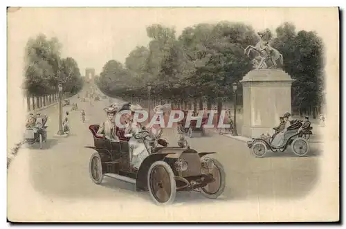 Cartes postales Fantaisie Femmes Automobile