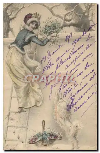 Cartes postales Fantaisie Femme Chien