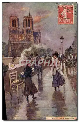 Ansichtskarte AK Paris Illustrateur Notre Dame