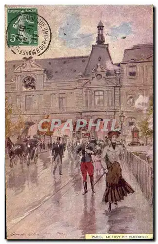 Ansichtskarte AK Paris Illustrateur Le Pont du Carrousel