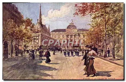 Cartes postales Paris Illustrateur Le palais de justice