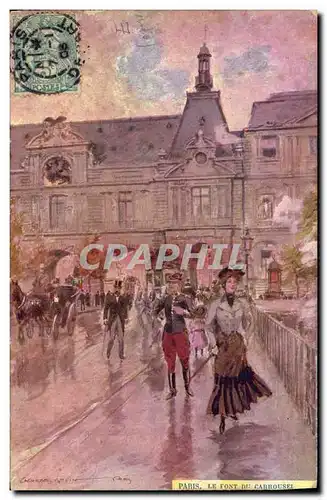 Ansichtskarte AK Paris Illustrateur Le pont du Carrousel