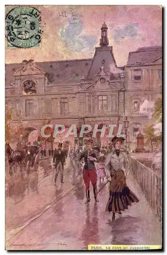 Cartes postales Paris Illustrateur Le pont du Carrousel