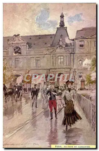 Ansichtskarte AK Paris Illustrateur Le pont du Carrousel