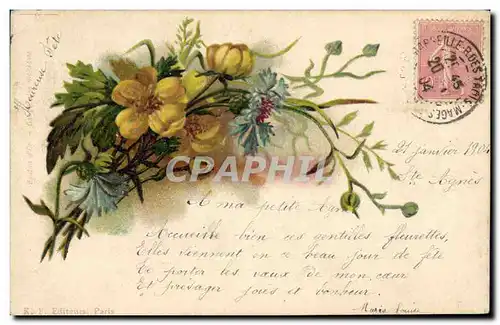 Cartes postales Fantaisie Fleurs