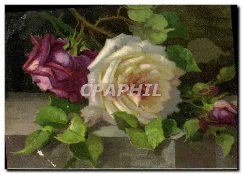 Cartes postales Fantaisie Fleurs