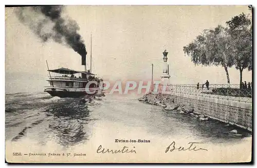 Cartes postales Phare Evian les Bains Bateau