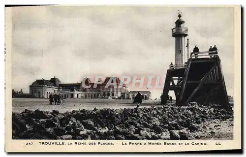 Ansichtskarte AK Phare a maree basse et le casino Trouville Reine des plages