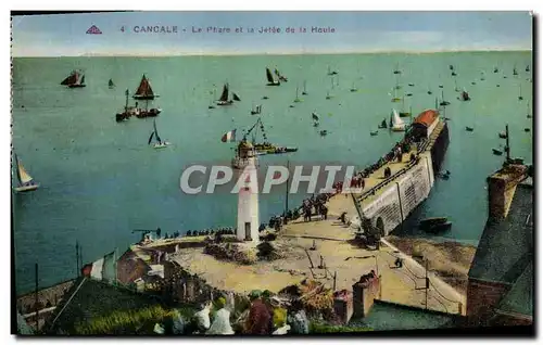 Ansichtskarte AK Phare Cancale Le phare et la jetee de la Houle Bateaux