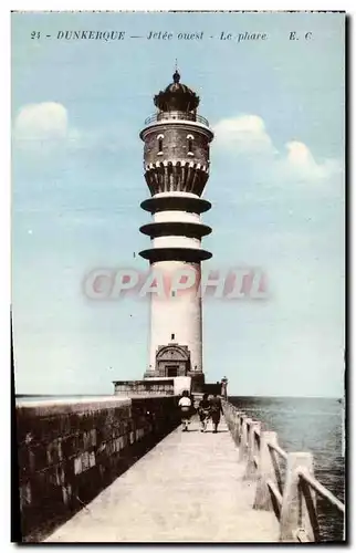 Cartes postales Phare Dunkerque Jetee Ouest