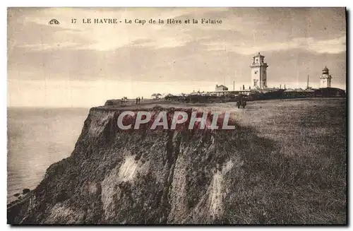 Cartes postales Phare Le Havre Le Cap de la Heve et la Falaise