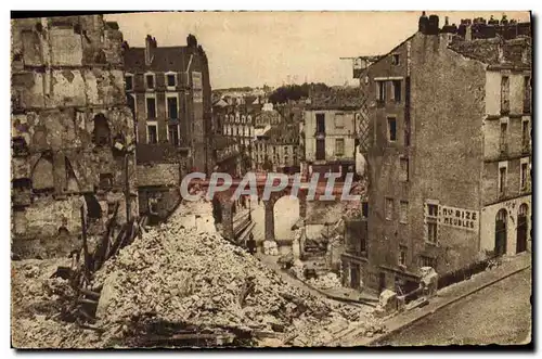 Cartes postales moderne Militaria Nantes apres les bombardements La Rue de l&#39Arche Seche vers le pont Sauvetout