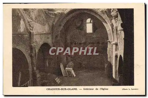 Cartes postales moderne Militaria Oradour sur Glane Interieur de l&#39eglise