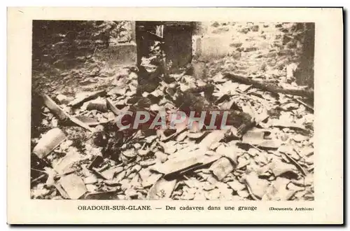 Cartes postales moderne Militaria Oradour sur Glane Des cadavres dans une grange