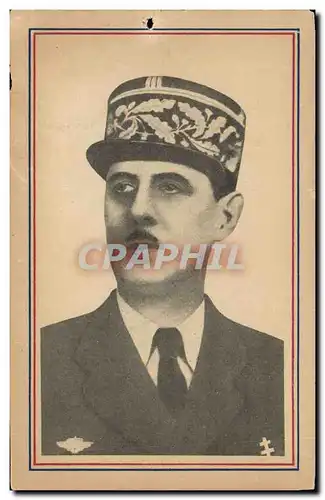 Cartes postales moderne Militaria General de Gaulle