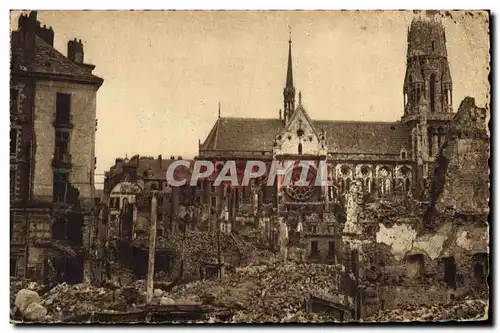 Moderne Karte Militaria Nantes apres les bombardements La bas de la rue du Calvaire pris de la Maison du Priso