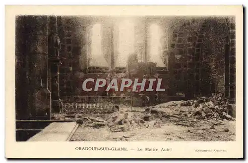 Cartes postales moderne Militaria Oradour sur Glane Le maitre autel