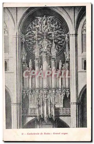 Cartes postales Orgue Cathedrale de Rodez