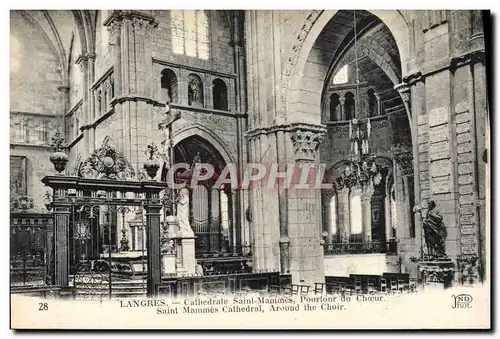 Ansichtskarte AK Orgue Langres Cathedrale Saint Mammes Pourtour du choeur