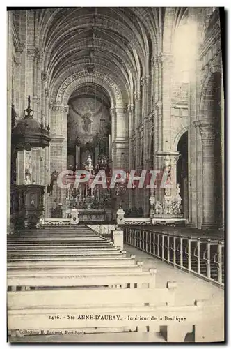 Ansichtskarte AK Orgue Ste Anne d&#39&#39Auray Interieur de la basilique