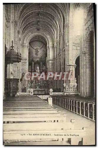 Cartes postales Orgue Ste Anne d&#39&#39Auray Interieur de la basilique