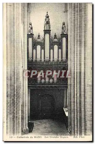 Cartes postales Orgue Cathedrale du Mans Les grands orgues