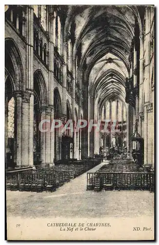 Ansichtskarte AK Orgue Cathedrale de Chartres La nef et le choeur