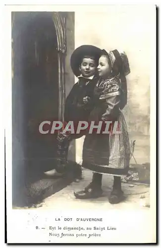 Cartes postales Folklore Enfants La Dot d&#39Auvergne